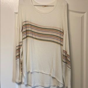 Hummingbird cream with rainbow detail waffle knit